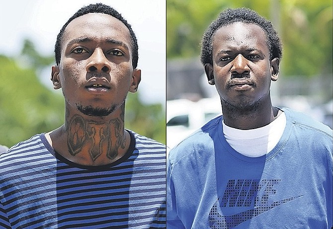 Colin Storr Jr, left, aged 20, of West Street, who is accused of the murder of Denero Burrell on May 5, and Michael Preval, aged 29, of Golden Gates, who is charged with killing Craig Davis on Wulff Road on May 24.