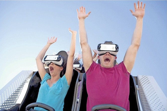 RIDING the new Superman The Ride Virtual Reality Coaster at Six Flags in Agawam, Mass.