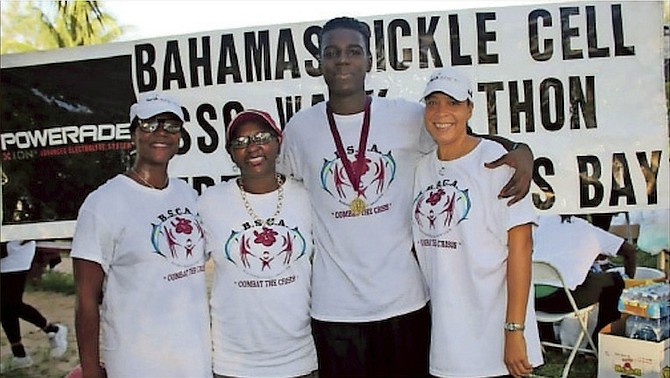 Members of the Bahamas Sickle Cell Association during a walkathon.
