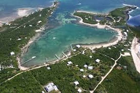 An aerial view of Little Harbour, Abaco