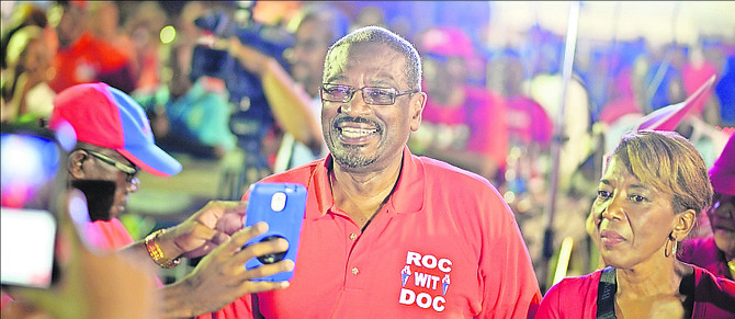 Dr Hubert Minnis launched his leadership campaign at Christie Park with speakers, entertainment and a junkanoo rush out by the Saxons. 

Photos: Shawn Hanna/Tribune Staff