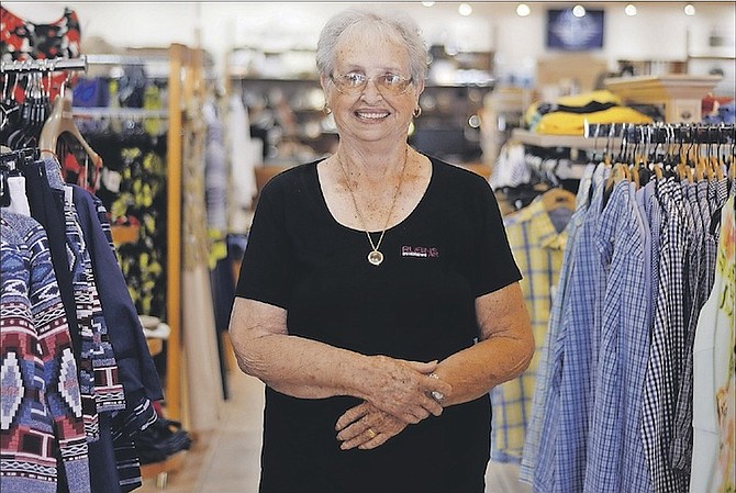 Pat Higgs, who has worked for 70 years at Rubins. 