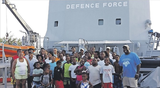 Members of the Christian Youth Movement visited in the sick and shut-in of Inagua and toured the Royal Defence Force Sandy Bottom crafts.
