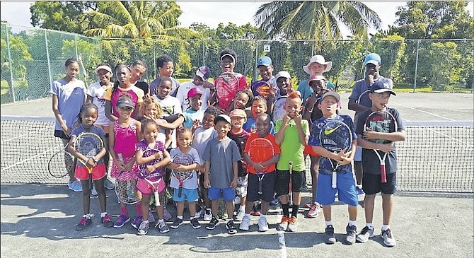 Kids ages four to 17 hone their skills at the Brajaxba Tennis summer camp.
