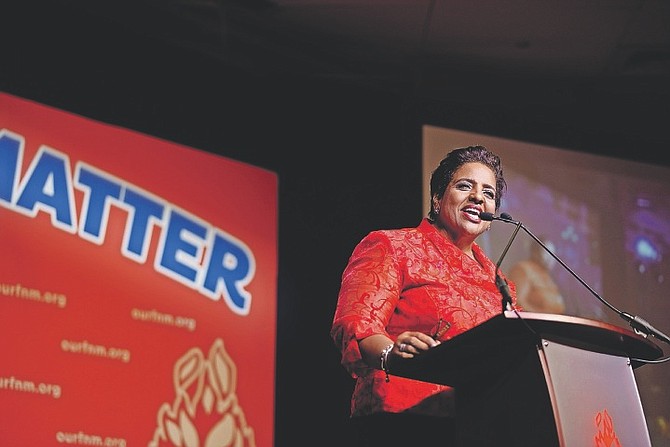 Loretta Butler-Turner delivers her FNM Convention speech.