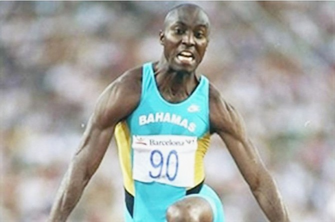 FRANK RUTHERFORD captured the Bahamas’ first Olympic track and field medal, a bronze in the triple jump at the 1992 games in Barcelona  on August 3.