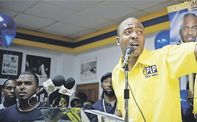 Dion Smith is pictured during the election campaign.