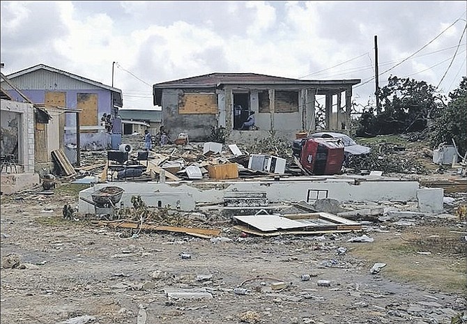 Some of the damage in Lowe Sound, Andros.