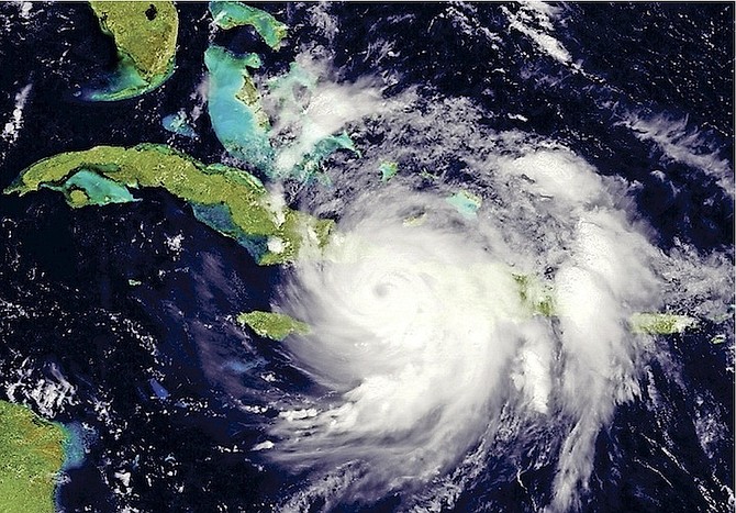 Hurricane Matthew pictured as it made its way across Cuba and Haiti and headed for The Bahamas in 2016.