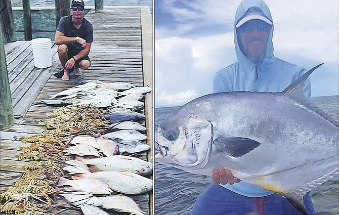 LEFT: Local boy Luke Maillis on the fish in Long Island on Tuesday.
RIGHT: Blackfly Lodge and angler Chris Stinnett with a giant Permit in Abaco on October 2.
