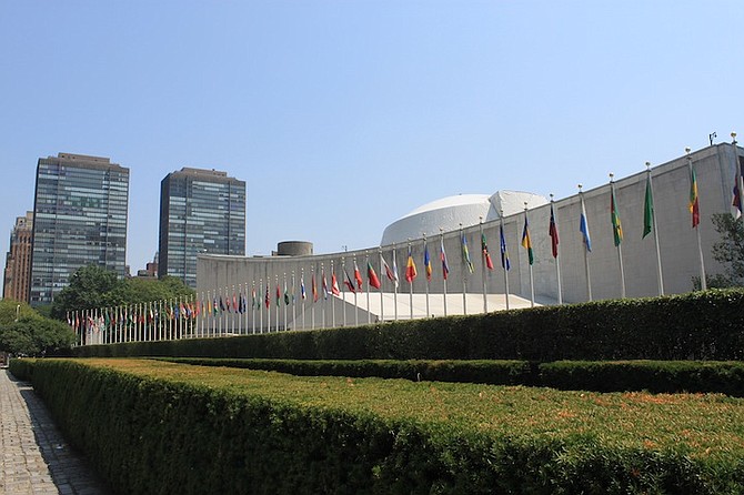 The United Nations headquarters in New York. 