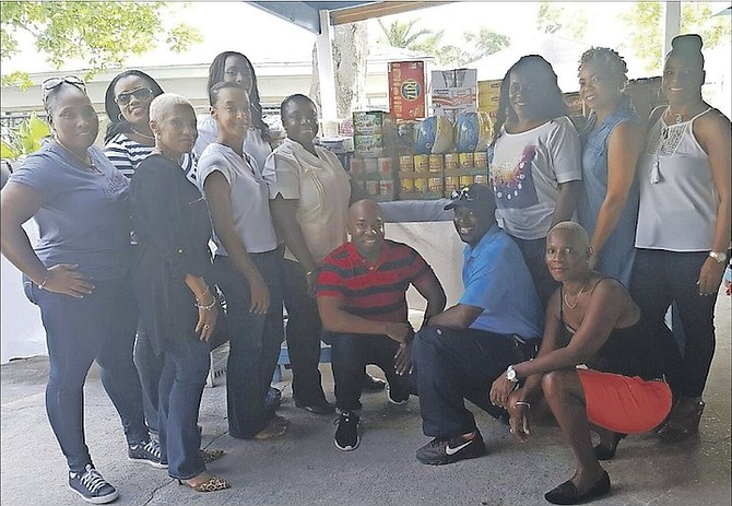 Representatives of Fitness Connection visit the retirement home Unity House on East Street.