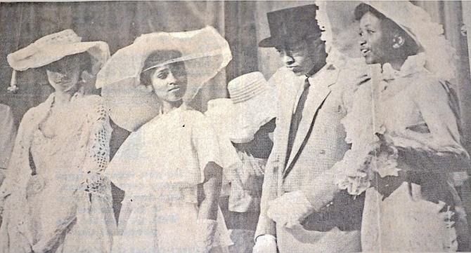 The cast of 'My Fair Lady' performed by Aquinas College students in the spring of 1986.

