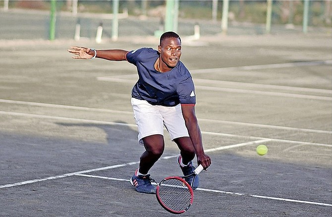 PHILIP MAJOR JR has been added to the Bahamas’ Davis Cup team to replace Baker Newman. Because of school commitments, Newman and No.4 seed Kevin ‘KJ’ Major will not be able to represent the Bahamas when the first round of the American Zone II Davis Cup tie is played against Venezuela next month. The BLTA is hoping to finalise Kevin Major Jr’s replacement this week.
Photo: Shawn Hanna/The Tribune
