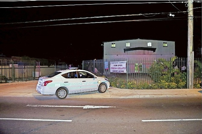 The scene of the second shooting last night on Market Street. 