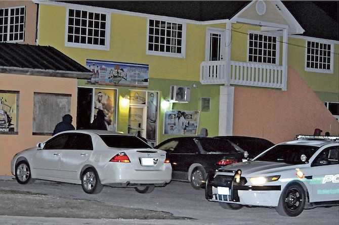 The scene of the double murder in Grand Bahama on Wednesday. Photo: Vandyke Hepburn