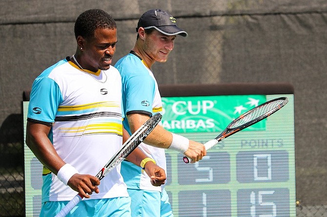 The Bahamas doubles team of Marvin Rolle and Spencer Newman. Photo: Edwar Chang