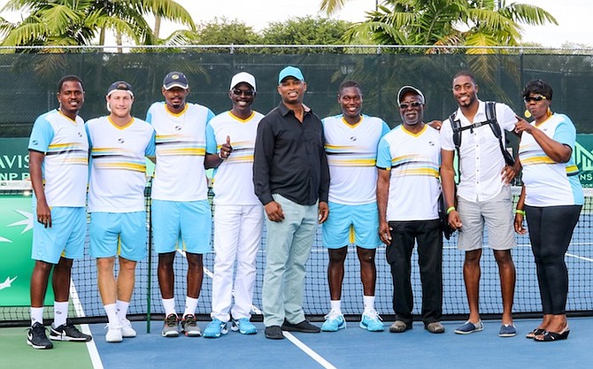 Team Bahamas in Miami for the Davis Cup tie. Photo: Edwar Chang