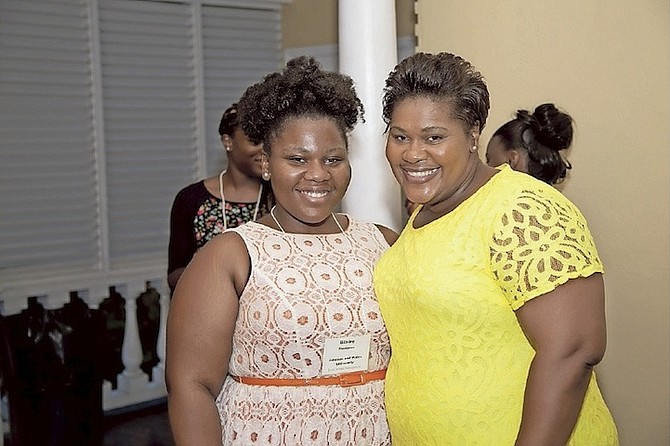Lyford Cay Scholar Blaire Thompson and her mother, Charlotte Knowles-Thompson.