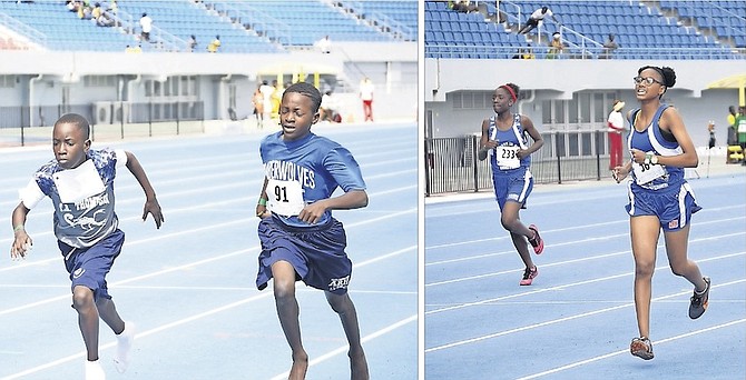 Students compete in the Government Secondary Schools Sports Association Junior High Schools track and field meet at the Thomas A Robinson National Stadium.                                                                                                                                     
                                                                                                                                                                                                                                                               Photos: Shawn Hanna/Tribune Staff