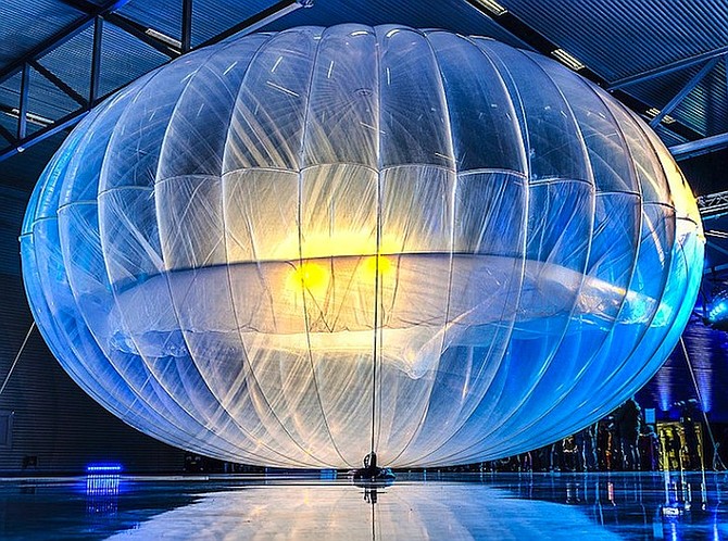 A photo from Google’s Project Loon launch event in 2013 – Photo: Doug Coldwell.