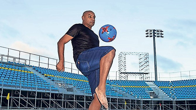 EMERSON FERREIRA DA ROSA is currently serving as a FIFA Legend. Here, he can be seen taking advantage of his time in the Bahamas, sampling the sand for himself at the new beach soccer stadium at the foot of the Sir Sidney Poitier Bridge.

