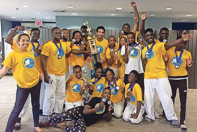 MEDAL HAUL: The Bahamas Judo Federation’s 18-member team with their medals won at the Florida Open in Miami. They brought home 18 medals.
