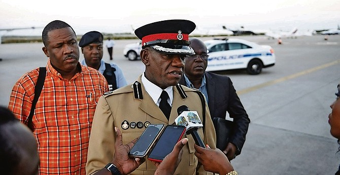 Assistant Commissioner of Police Stephen Dean speaks to the media on Tuesday night.