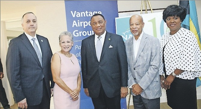 PRIME Minister Perry Christie and Aviation Minister Glenys Hanna Martin in attendance as the National Airport Developments Company (NAD) celebrates ten years in operation.
Photo: Terrel W. Carey/Tribune Staff