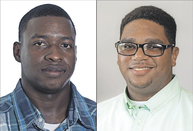 Lyford Cay Scholars Rashad Storr, left, and Joshua Ritchie have learned that it takes more than academic accomplishments to stand out from the crowd.
