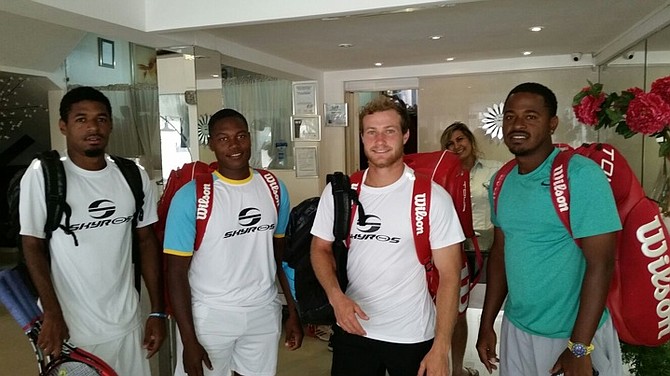 Bahamas team members from left – Justin Lunn, Philip Major Jr, Spencer Newman and team captain Marvin Rolle.
Photo:  Perry Newton