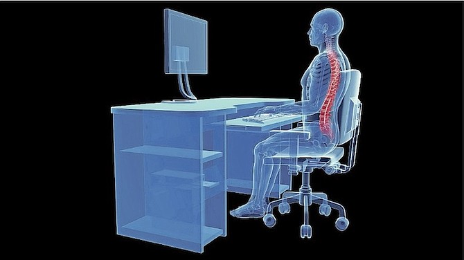 Ergonomics deals with designing furniture for the workplace that avoids causing backaches and muscle cramps.