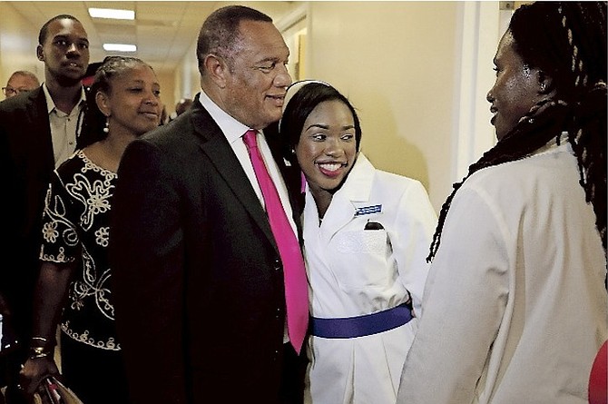 Prime Minister Perry Christie tours the new health centre in Abaco. Photo: Terrel W. Carey/Tribune Staff