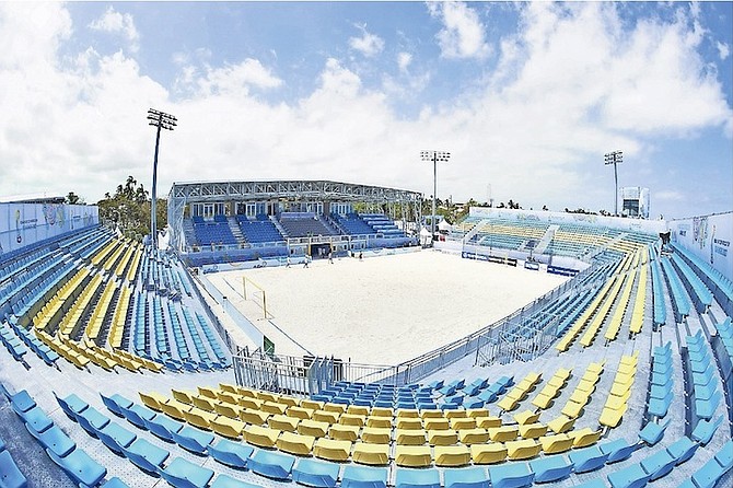 The National Beach Soccer Stadium. 