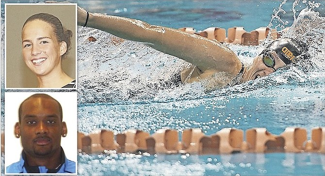 Olympic swimmers Vereance ‘Elvis’ Burrows, Joanna Evans (action) and Arianna Vanderpool-Wallace claim that they are being 'ignored' over their funding.