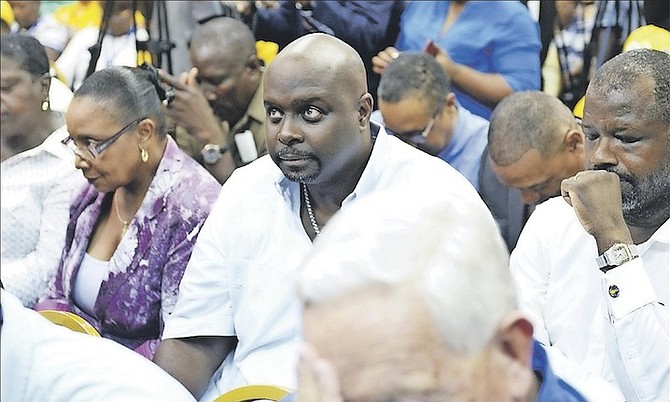 Kenred Dorsett at the PLP National Council meeting at which former prime minister Perry Christie quit as party leader. 