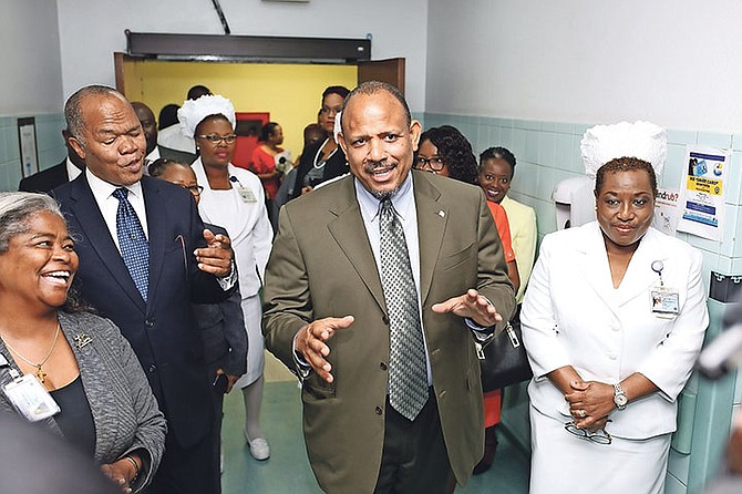 Minister of Health Dr Duane Sands tours the Princess Margaret Hospital. Photo: Terrel W. Carey/Tribune Staff

 