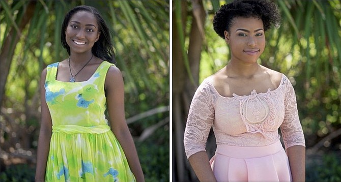 Debutantes of the year Tyeisha Collie, left, and Vanneisha Mackey.