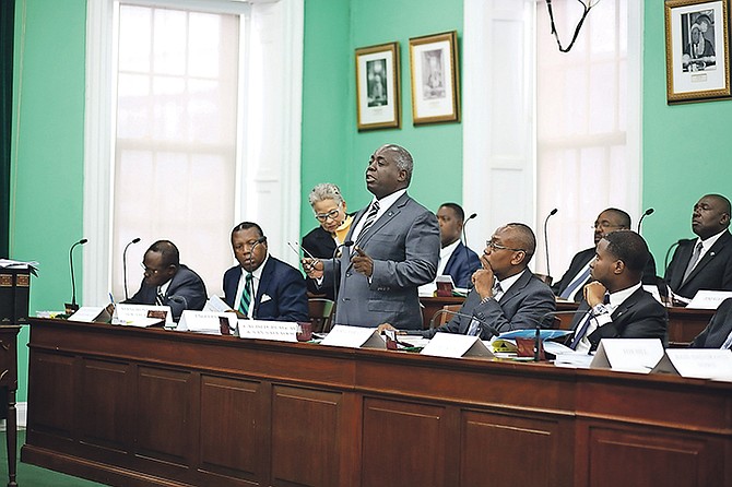 Opposition leader Philip 'Brave' Davis pictured speaking in the House of Assembly recently.