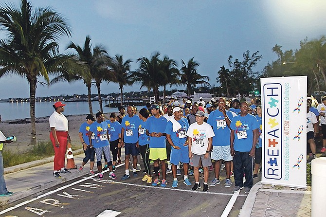 Hundreds assemble at the starting line of the second REACH fun run/walk.