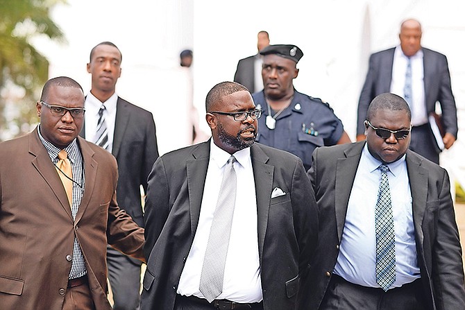 Former Environment and Housing Minister Kenred Dorsett arriving at court. Photo: Shawn Hanna