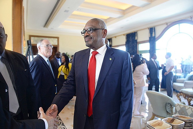 Prime Minister Dr Hubert Minnis in Atlantis on Wednesday.
Photo: Shawn Hanna/Tribune Staff
