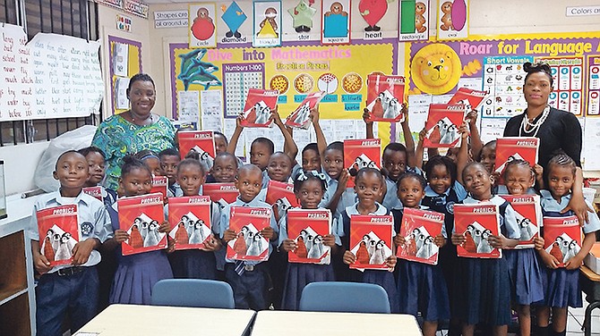 Teachers and grade one students at Woodcock Primary School. 