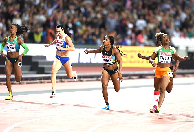 Tynia Gaither qualifies for the final. Photo: Kermit Taylor/Bahamas Athletics