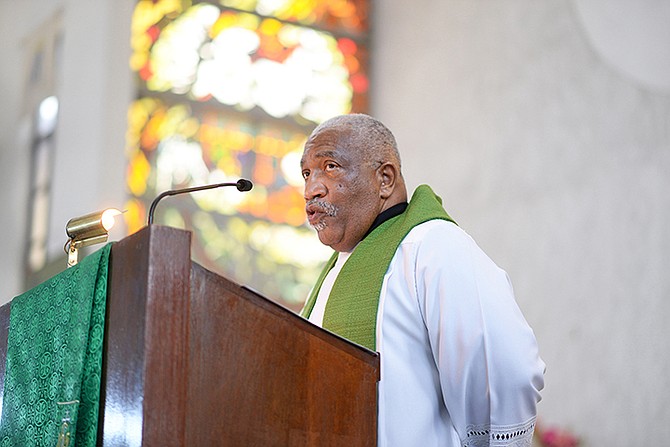 Canon Basil Tynes during his sermon at the FNM’s service of reflection and thanksgiving at St Barnabas Anglican Church marking the 25th anniversary of the party’s 1992 General Election.

Photos: Shawn Hanna/Tribune Staff