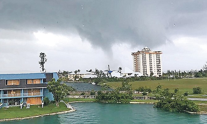Tornados forming in Grand Bahama at the weekend.