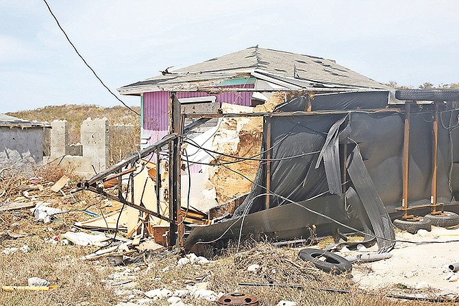 Salina Point, Acklins after Hurricane Irma. Photo: Terrel W Carey/Tribune staff