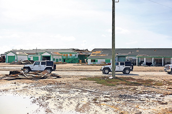 Some of the damage caused by Hurricane Irma in Inagua, as seen during yesterday’s tour by Prime Minister Dr Hubert Minnis. Photo: Terrel W. Carey/Tribune Staff