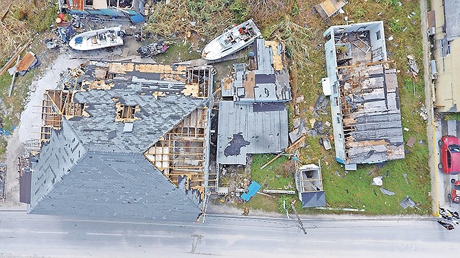 Damage in Bimini from Hurricane Irma. Photo: Terrel W. Carey/Tribune Staff
