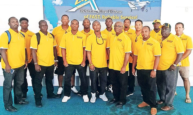 The men's national softball team members at the Pan American Championships.